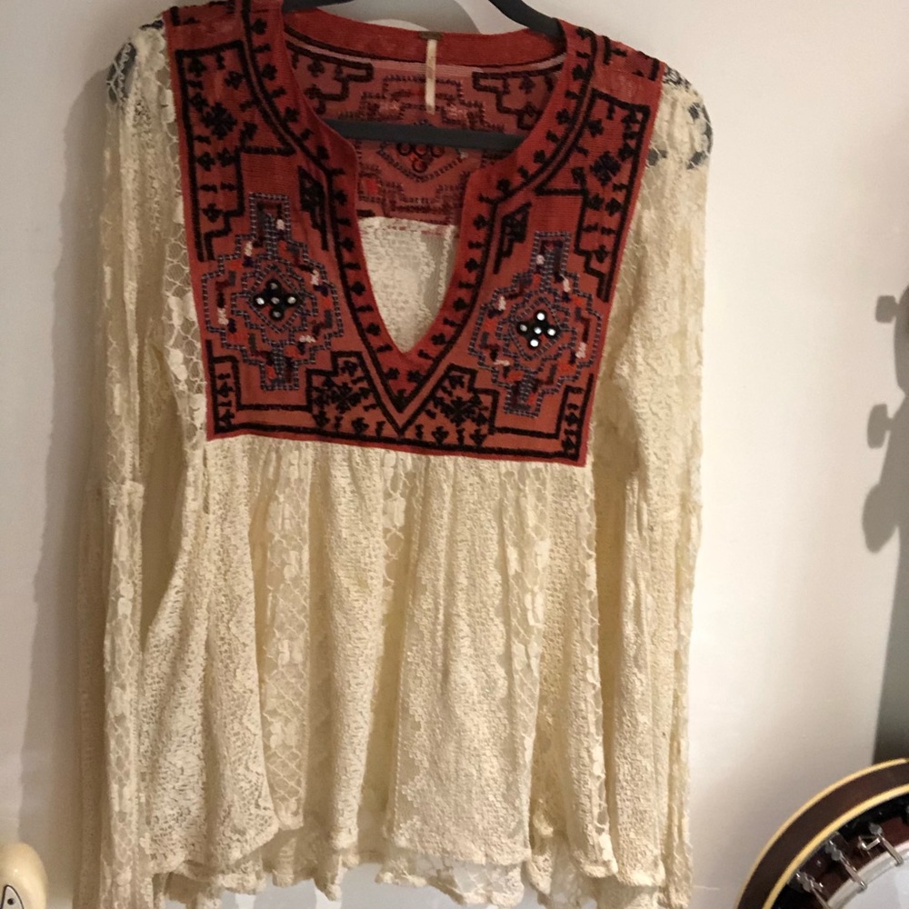 🌈3/$50 Free People Lace Blouse